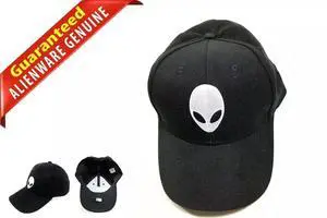 Dell Alienware Embroidered Alien Logo Adjustable Baseball Cap Black  F837R