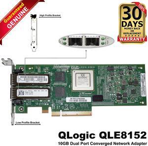 Dell QLogic QLE8152 10GbE Dual Port Converged Network Adapter PCIe x8 42F2X
