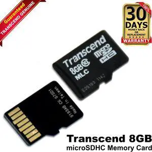 Transcend 8GB MicroSDHC Flash Storage for Smartphones, Tablets & Cameras H1NNV
