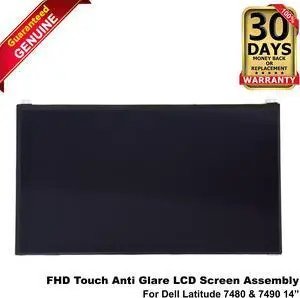 Dell Latitude 7480 & 7490 14" FHD Touch Anti Glare LCD Screen Assembly RVFT5