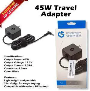 HP 4ME14AA#ABA Travel Power Adapter 45W 4.5mm Connector