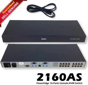 Dell Poweredge 2160AS Console Switch KVM Switch 16 Ports PS-2 USB RP163