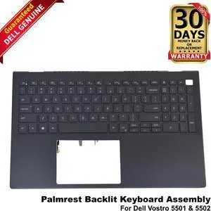 Dell Vostro 5501 & 5502 Palmrest Backlit Keyboard Assembly G2VT3