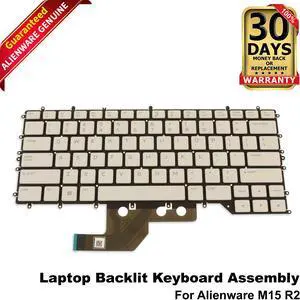 Dell Alienware M15 R2 Laptop Backlit Keyboard Assembly 0T44R