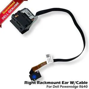 Dell Poweredge R640 Right Rackmount Ear w/Cable C6KXV 0C6KXV