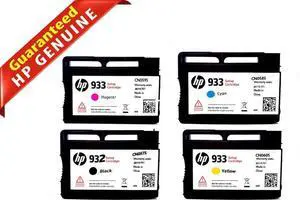 HP 932 933 Host Bundle WW Ink Cartridge Multiple Printer Units 5070-0506 (Pack of 4)