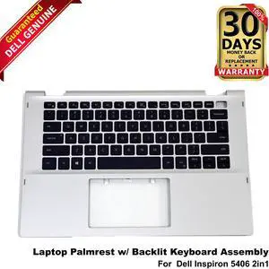 Dell Inspiron 5406 2in1 Laptop Palmrest w/Backlit Keyboard Assembly VJ41D