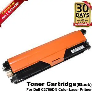 Dell C3760DN Color Laser Printer Toner Cartridge Black 03TWY