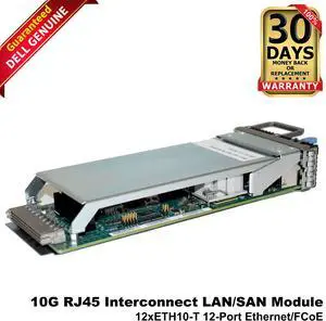 Dell 12 Port Ethernet/FCoE 10G RJ45 Interconnect LAN/SAN Module 12xETH10-T 125KK