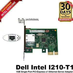 Dell Intel I210-T1 1GB Single Port PCI-Express x1 Ethernet Server Adapter FHNX8