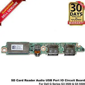 Dell G Series G3 3500 & G5 5500 SD Card Reader Audio USB Port IO Circuit Board 9D1Y5