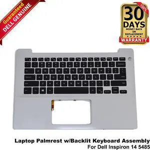 Dell Inspiron 14 5485 Laptop Palmrest w/Backlit Keyboard Assembly 76V4N