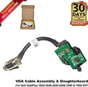 Dell OptiPlex 3040, 3046, 3050, 5040 & 7040 SFF VGA Cable Assembly & Daughterboard 6XHN0