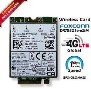 Dell FOXCONN DW5821e-eSIM LTE 4G Wireless Card 27V06