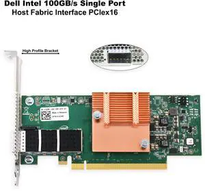 Dell Intel 100GB/s Single Port Host Fabric Interface PCI-Ex16 1VCRR