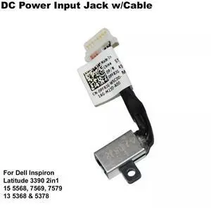 Dell Inspiron Latitude 3390 2in1 DC Power Input Jack w/Cable PF8JG