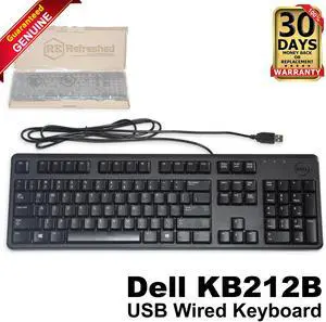 Dell KB212B 104 Keys Quiet USB Wired Keyboard Black C638N