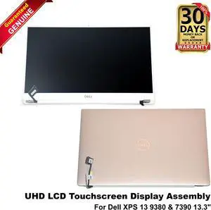 Dell XPS 13 9380 & 7390 13.3 Inch UHD LCD Touchscreen Display Assembly JN0VT
