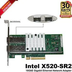 Intel X520-SR2 10GbE Gigabit Ethernet Network Adapter E10G42BFSRBLK