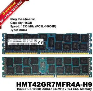 SK Hynix HMT42GR7MFR4A-H9 16GB PC3-10600 DDR3-1333MHz 2Rx4 ECC Memory Module