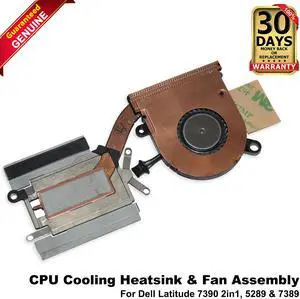 Dell Latitude 7390 2-in-1, 5289, 7389 CPU Cooling Heatsink & Fan Assembly P51WH