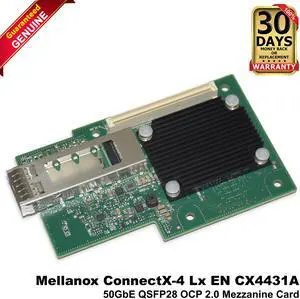 Dell Mellanox ConnectX-4 Lx EN CX4431A 50GbE QSFP28 OCP 2.0 Mezzanine Card 924JW