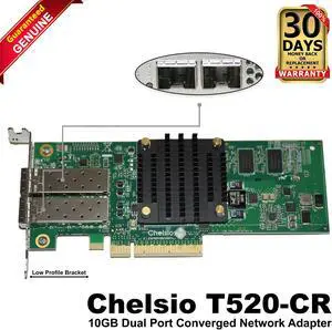 Dell Chelsio T520-CR 10GB Dual Port Converged Network Adapter K4GTV