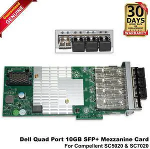 Dell Compellent SC5020 & SC7020 Quad Port 10GB SFP+ Mezzanine Card KCVN9
