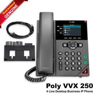 Polycom VVX 250 4 Line Desktop Business IP Phone 2200-48820-025