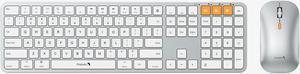 ProtoArc KM100-A Backlit Bluetooth Keyboard and Mouse Combo for Mac, Ultra Slim Wireless Rechargeable Keyboard Mouse for Mac, Multi-Device for MacBook Pro, MacBook Air, iMac, iPhone, iPad
