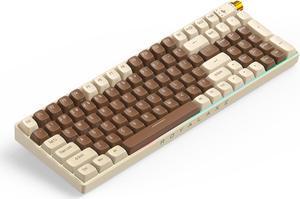ProtoArc X RoyalAxe R100 Mechanical Keyboard, Gateron G Pro 3.0 Yellow Switch, Hot Swappable Wired/Bluetooth/2.4G Wireless Keyboard with RGB Light for Windows & Mac, PBT Keycaps