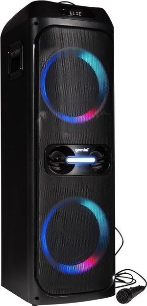 Gemini Sound GHK-2800 Voice Changing Large 4800 Watt Bluetooth Voice Changing Karaoke Party Speaker, Bass Boost, On Board DJ Effects and Beat Synced LED Lights