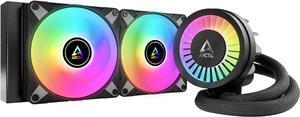 ARCTIC Liquid Freezer III 240 A-RGB - Water Cooling PC, All-in-One CPU AIO Water Cooler, efficient PWM-Controlled Pump, Fan: 200-1800 RPM, LGA1851 and LGA1700 Contact Frame