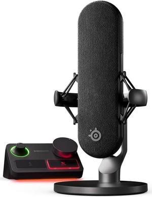 SteelSeries Alias Pro Kit XLR Mic + Stream Mixer 3x Bigger Capsule for Gaming, Streaming and Podcasting USB/XLR Interface Free Sonar Audio Software Custom Controls RGB Single or Dual PC