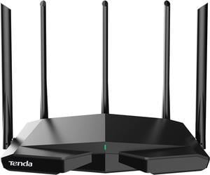 Tenda AXE5700 Smart WiFi 6E Router TriBand Gigabit Wireless Router for Home Best WiFi Router for Gaming and VR AX Router with 5  6dBi HighGain Antennas Support WPA3 VPN New 6GHz BandRX27Pro
