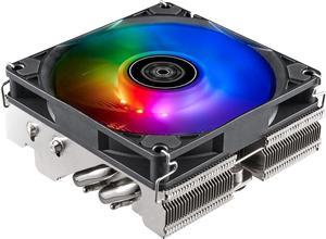 SilverStone Technology Hydrogon H90 ARGB - Horizontal CPU Cooler with 4 Heat-Pipes and 92mm PWM ARGB Fan, Intel LGA 2066/2011/1700/1200/115x & AMD Socket AM4, SST-HYH90-ARGB