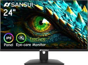 SANSUI Computer Monitor 24 inch IPS Eye Care 1080P Display HDMIVGA Ports with 178 Viewing AngleFrameLessTiltVESA Compatible for Office and HomeES24X5AL