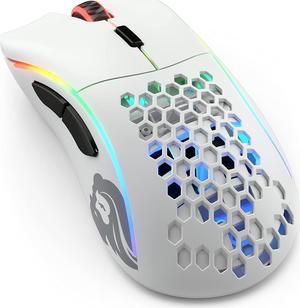 Glorious Model D Wireless Gaming Mouse  69g Superlight Lag Free 24Ghz Wireless Up to 71 Hour Battery RGB BAMF Sensor Ergonomic 6 Buttons  Matte White