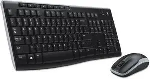MK270 Wireless Keyboard And Mouse Combo For Windows, 2.4 GHz Wireless, Compact Mouse, 8 Multimedia And Shortcut Keys, For PC, Laptop - Black