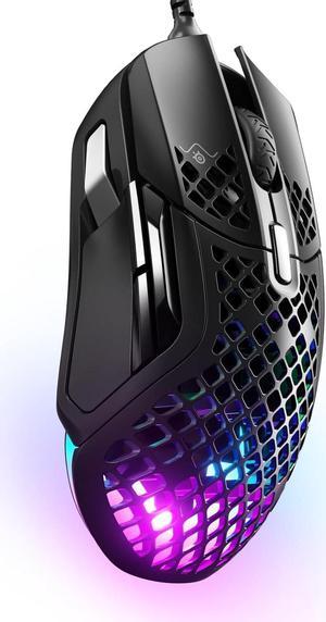 SteelSeries Aerox 5 - Holey RGB Gaming Mouse - Ultra-lightweight Water Resistant Design - 18K DPI TrueMove Air Optical Sensor
