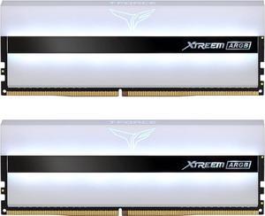 TEAMGROUP T-Force Xtreem ARGB 3600MHz CL18 64GB (2x32GB) PC4-28800 Dual Channel DDR4 DRAM Desktop Gaming Memory Ram (White) - TF13D464G3600HC18JDC01