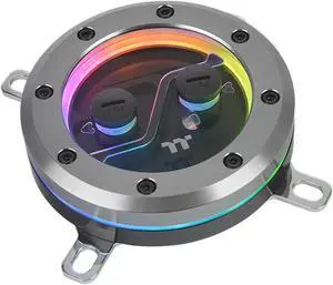 Pacific SW1 Plus CPU Water Block, Temperature Sensor, LGA 1700 / AM5 Compatible, 12 Addressable LEDs, TT RGB Plus Software Control, CL-W379-CU00SW-A