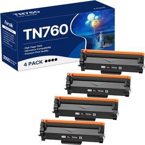 TN760 Toner Cartridge Replacement for Brother TN 760 TN-760 TN730 TN-730 High Yield Compatible with DCP-L2550DW HL-L2350DW HL-L2370DW HL-L2370DWXL HL-L2395DW MFC-L2710DW Printer (4 Black)