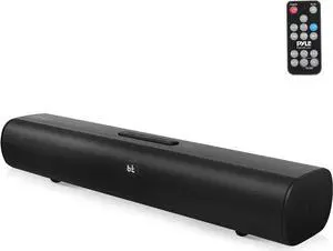 Pyle 2-Channel Tabletop Soundbar Digital Speaker System - Digital Amplifier with DSP Streaming Tabletop Stand Mount TV Digital System with AUX/Optical In/USB In/HDMI (ARC), LED Display