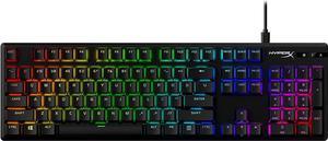 HyperX Alloy Origins PBT - Mechanical Gaming Keyboard, PBT Keycaps, RGB lighting, Compact, Aluminum Body, Adjustable Feet, Customizable with HyperX NGENUITY, Onboard Memory - HyperX Clicky Blue Switch