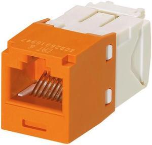 Panduit CJ688TGOR Mini-Com TX6 Plus Giga-Channel Cat6 Jack, Orange, Box of 50