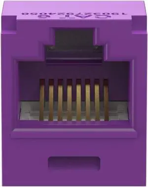 Panduit CJ688TGVL Mini-Com TX6 Plus Giga-Channel Cat6 Jack, Violet, Box of 50