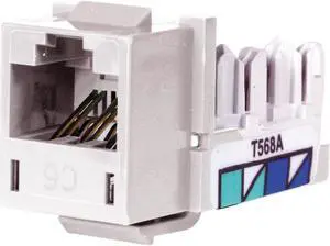 Hubbell HXJ6W24 NextSpeed XCelerator Universal Wired Cat6 Jack, 24 Pack, White Hubbell HXJ6W24 NextSpeed XCelerator Universal Wired Cat6 Jack, 24 Pack, White