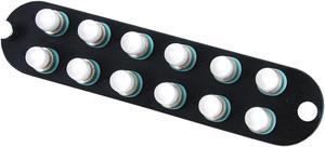 Corning CCH-CP12-H3 LANscape CCH Patch Panel with 12 ST Simplex 10Gig Aqua OM3/OM4 Multimode 50um Adapters