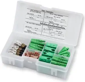 Corning Optisnap SC 900um Fiber Optic Connector, APC Polish, Organizer Pack of 25